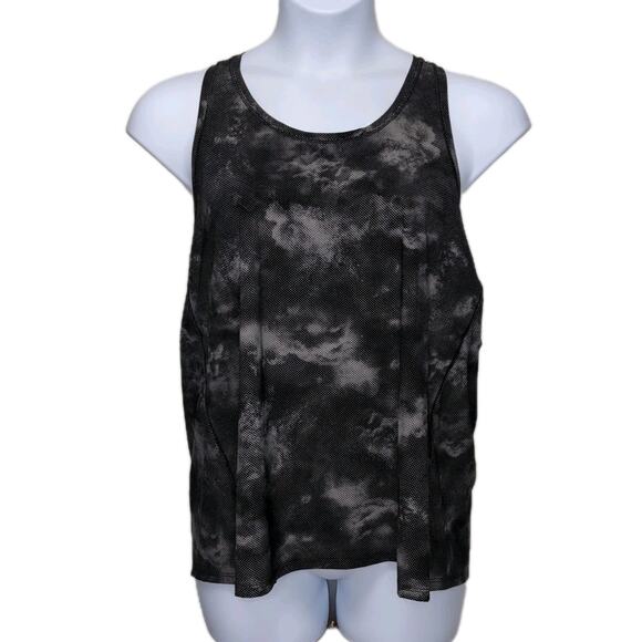 Athleta Ultimate Printed Train Tank Plus Size 2X Black Gray Racerback NEW NWT - Picture 2 of 13